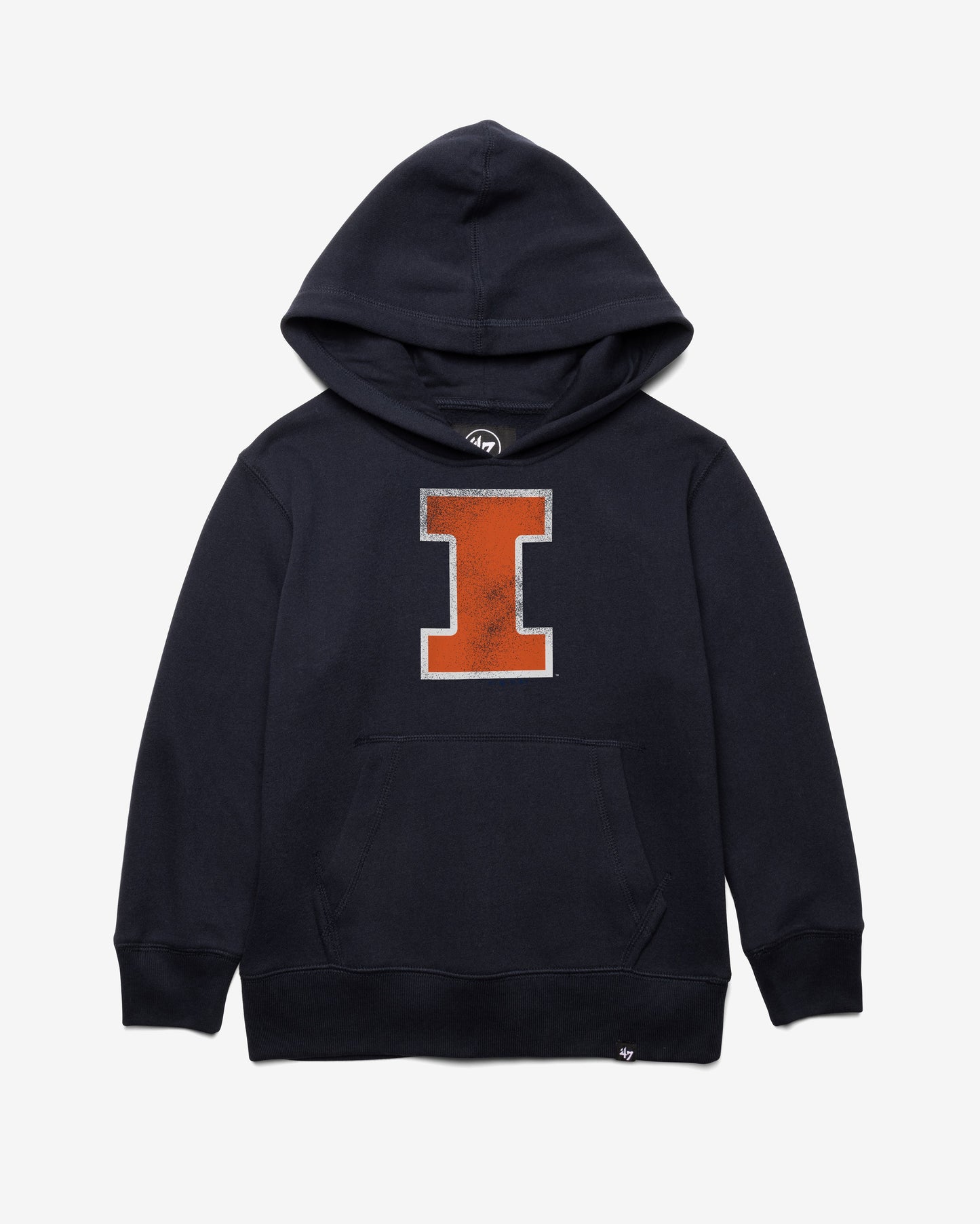 ILLINOIS FIGHTING ILLINI DISTRESSED IMPRINT '47 KID'S HEADLINE HOOD