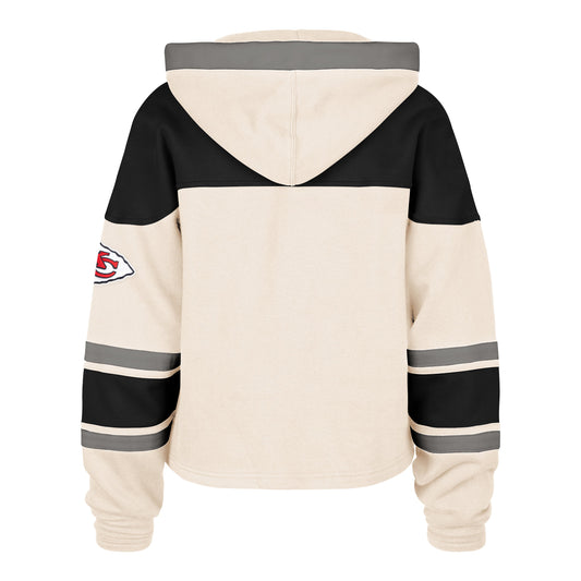 KANSAS CITY CHIEFS CHOP BLOCK CROPPED '47 SUPERIOR LACER HOOD WOMENS
