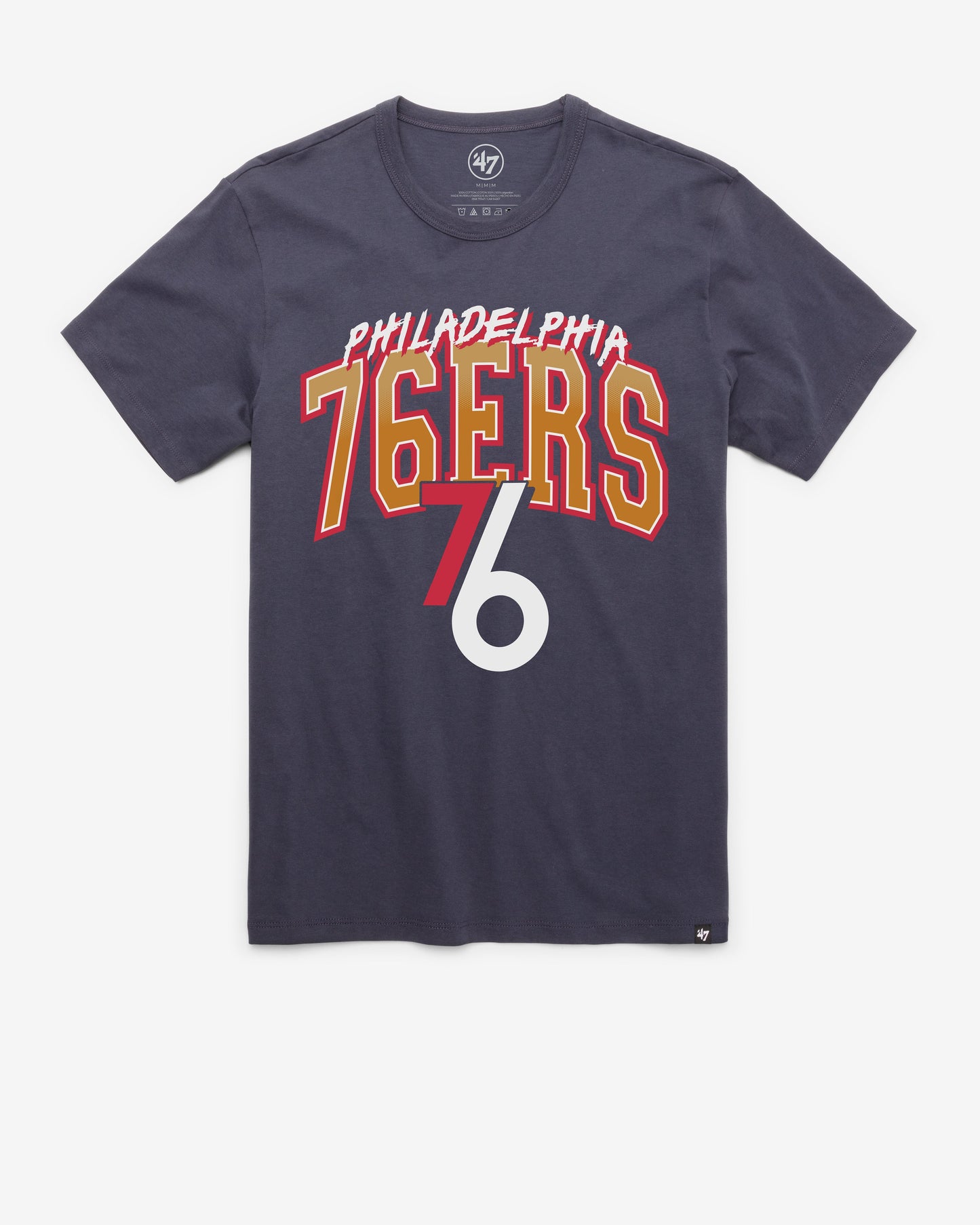 PHILADELPHIA 76ERS CITY EDITION SWISH FADE '47 FRANKLIN TEE
