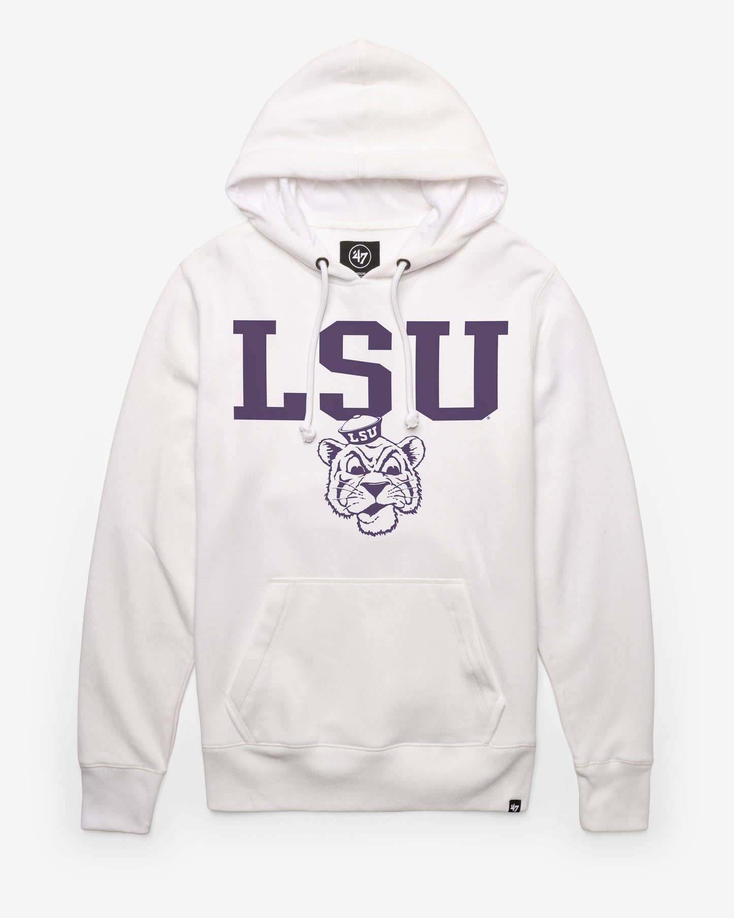LOUISIANA STATE TIGERS LSU VINTAGE STRAIGHT BLOCK '47 HEADLINE HOOD