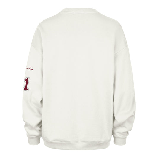 ALABAMA CRIMSON TIDE STONEY CLOVER LANE X '47 OVERSIZED GLITTER ARCH CREW WOMENS