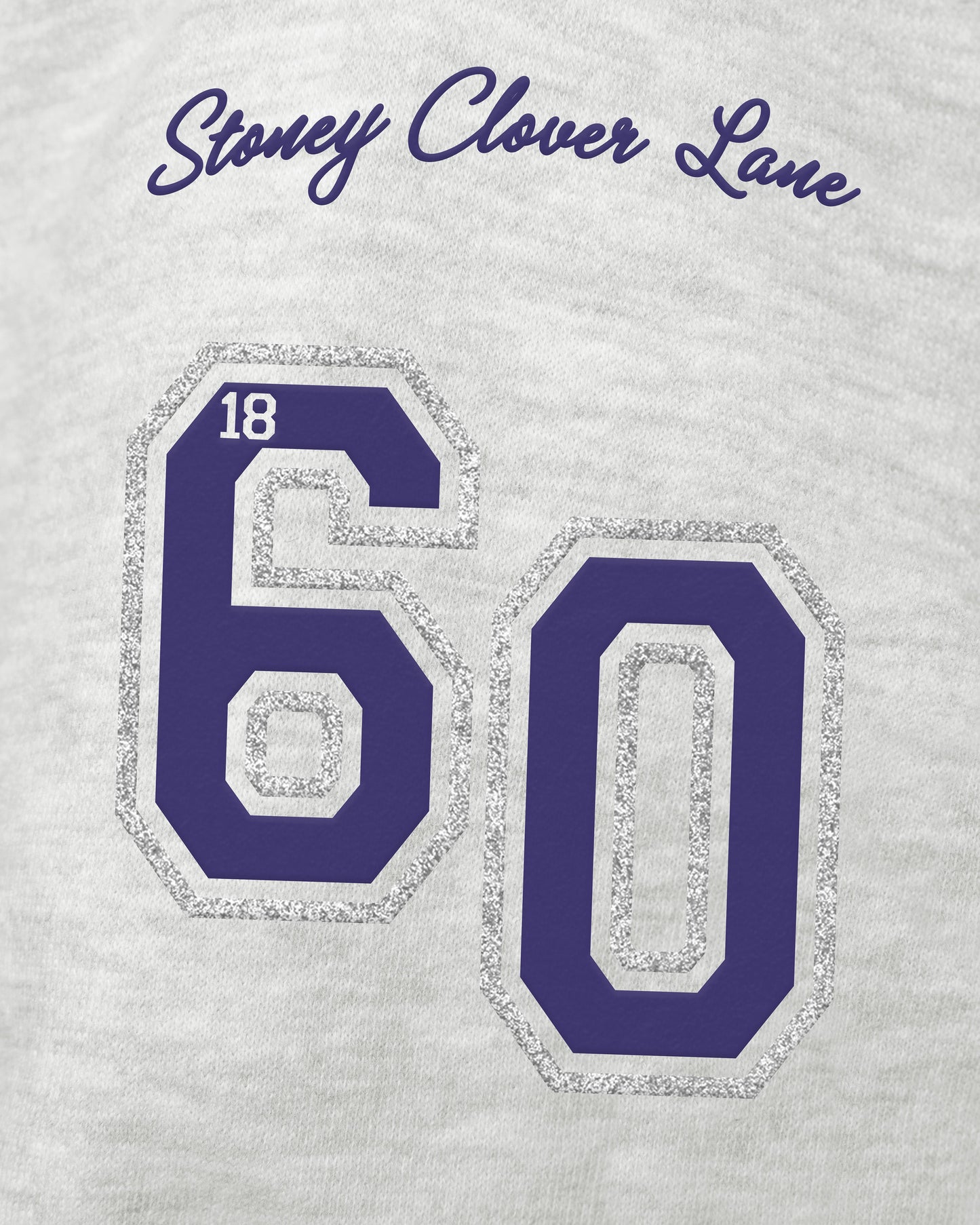 LOUISIANA STATE TIGERS LSU STONEY CLOVER LANE X '47 OVERSIZED GLITTER ARCH CREW WOMENS
