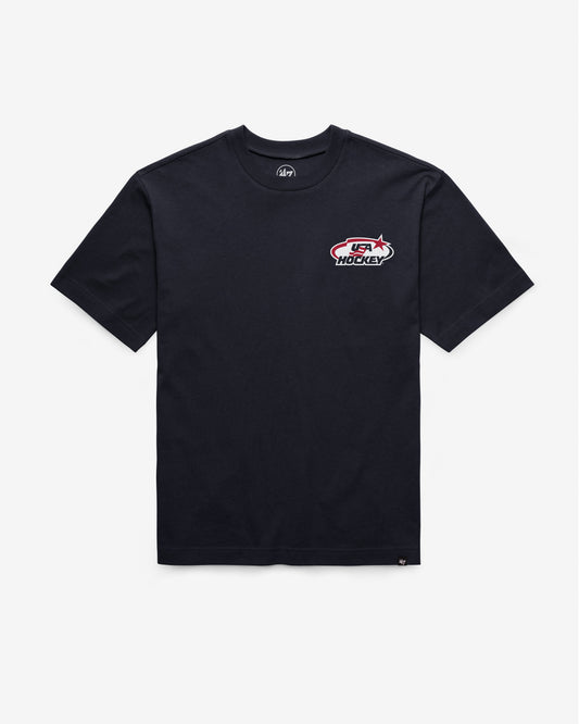 USA HOCKEY VINTAGE HISTORY LOCK '47 FOUNDATION TEE