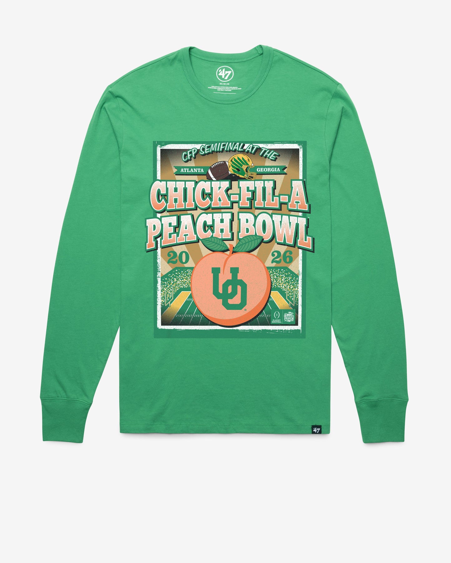 OREGON DUCKS PEACH BOWL '47 FRANKLIN LONG SLEEVE TEE