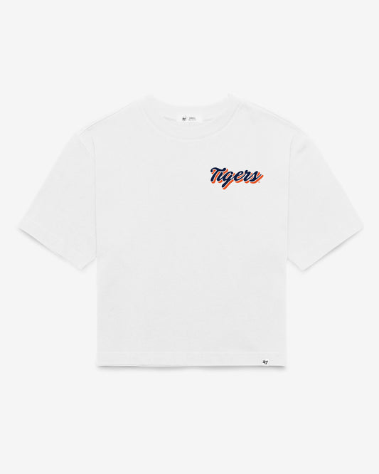 DETROIT TIGERS COLLAGE SCRIPT '47 REED CITY TEE WOMENS