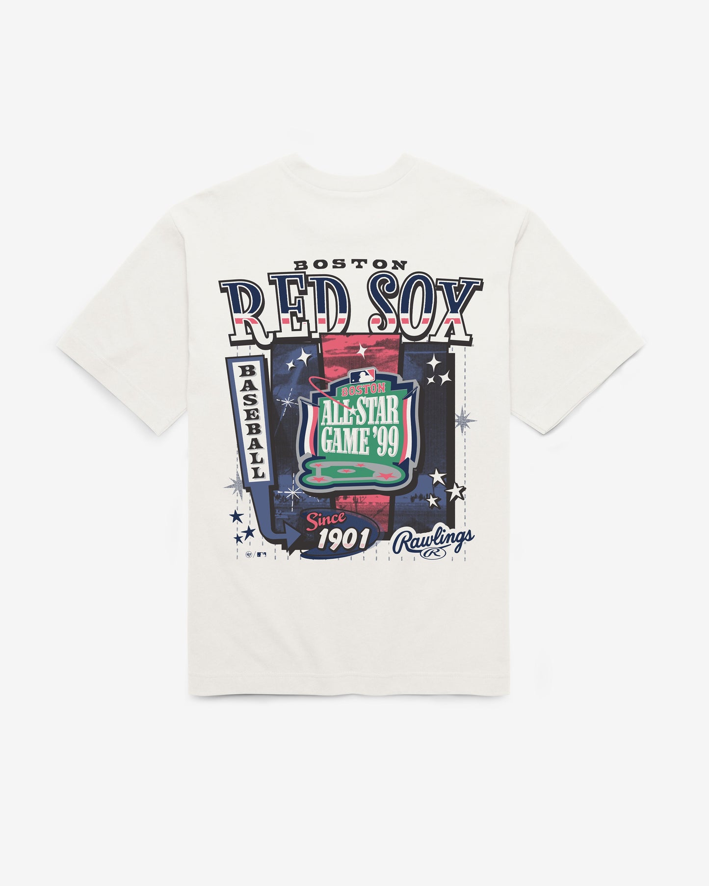 BOSTON RED SOX COOPERSTOWN RAWLINGS POSTER '47 FOUNDATION TEE