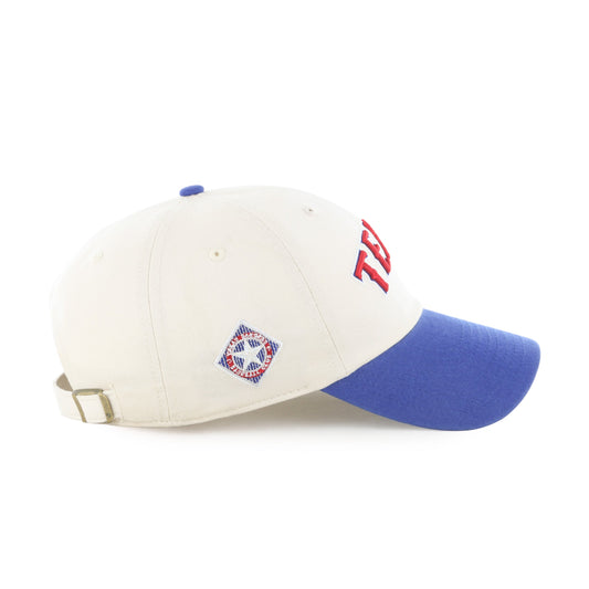 TEXAS RANGERS COOPERSTOWN BALLPARK SCRIPT SHOT '47 CLEAN UP