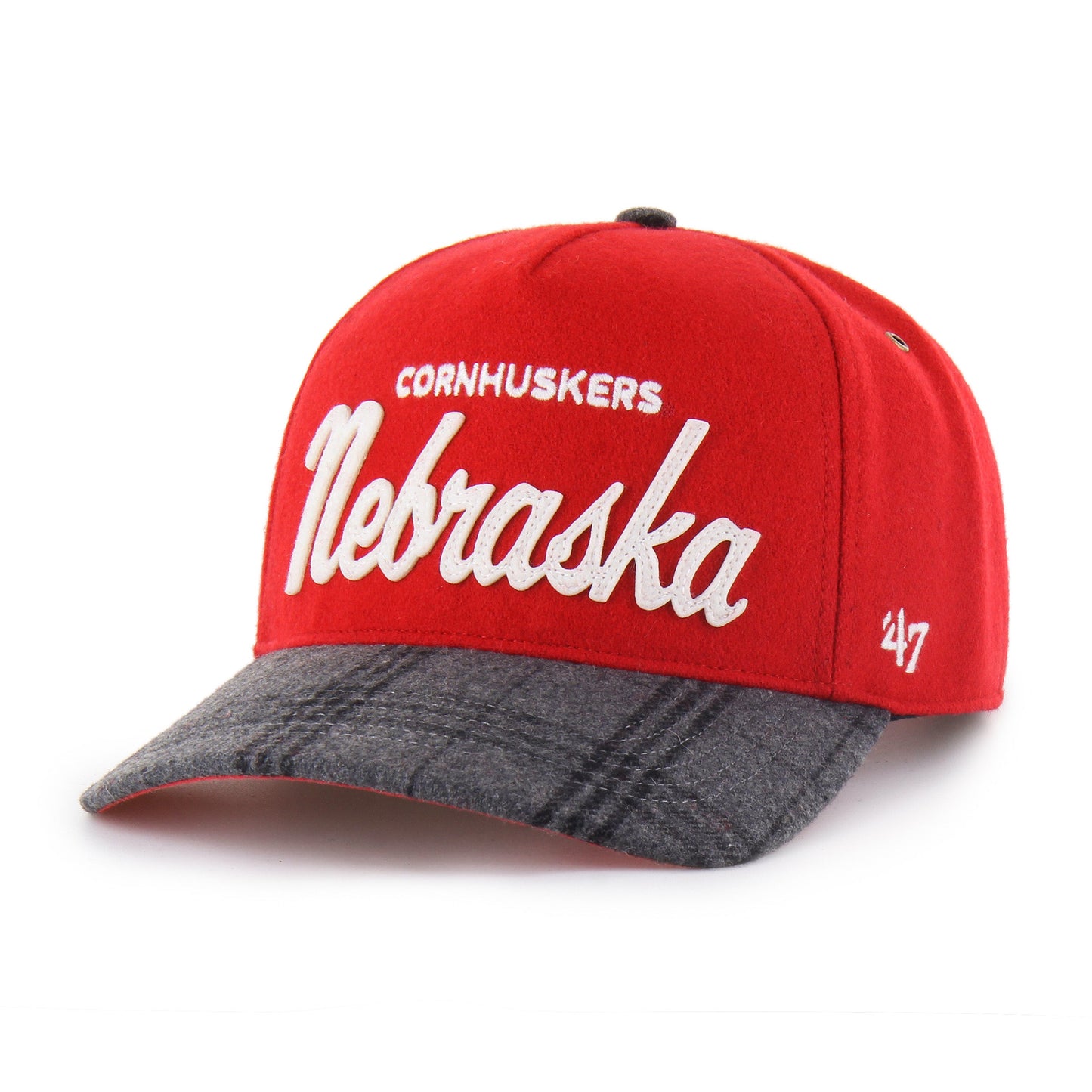 NEBRASKA CORNHUSKERS WINDOWPANE PLAID '47 HITCH RF RELAXED FIT
