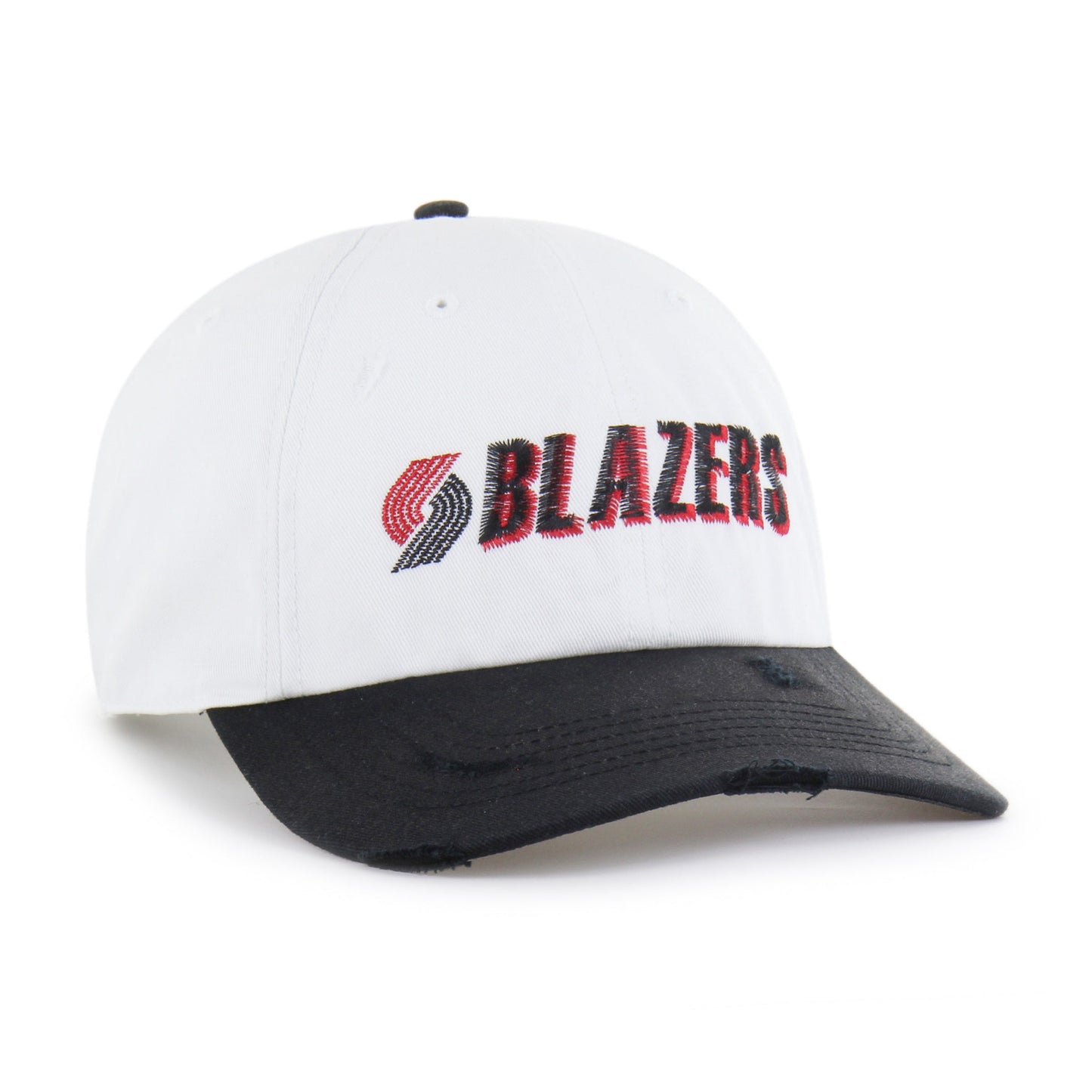 PORTLAND TRAILBLAZERS HARDWOOD CLASSICS WORN SCRIPT '47 CLEAN UP MF MID FIT