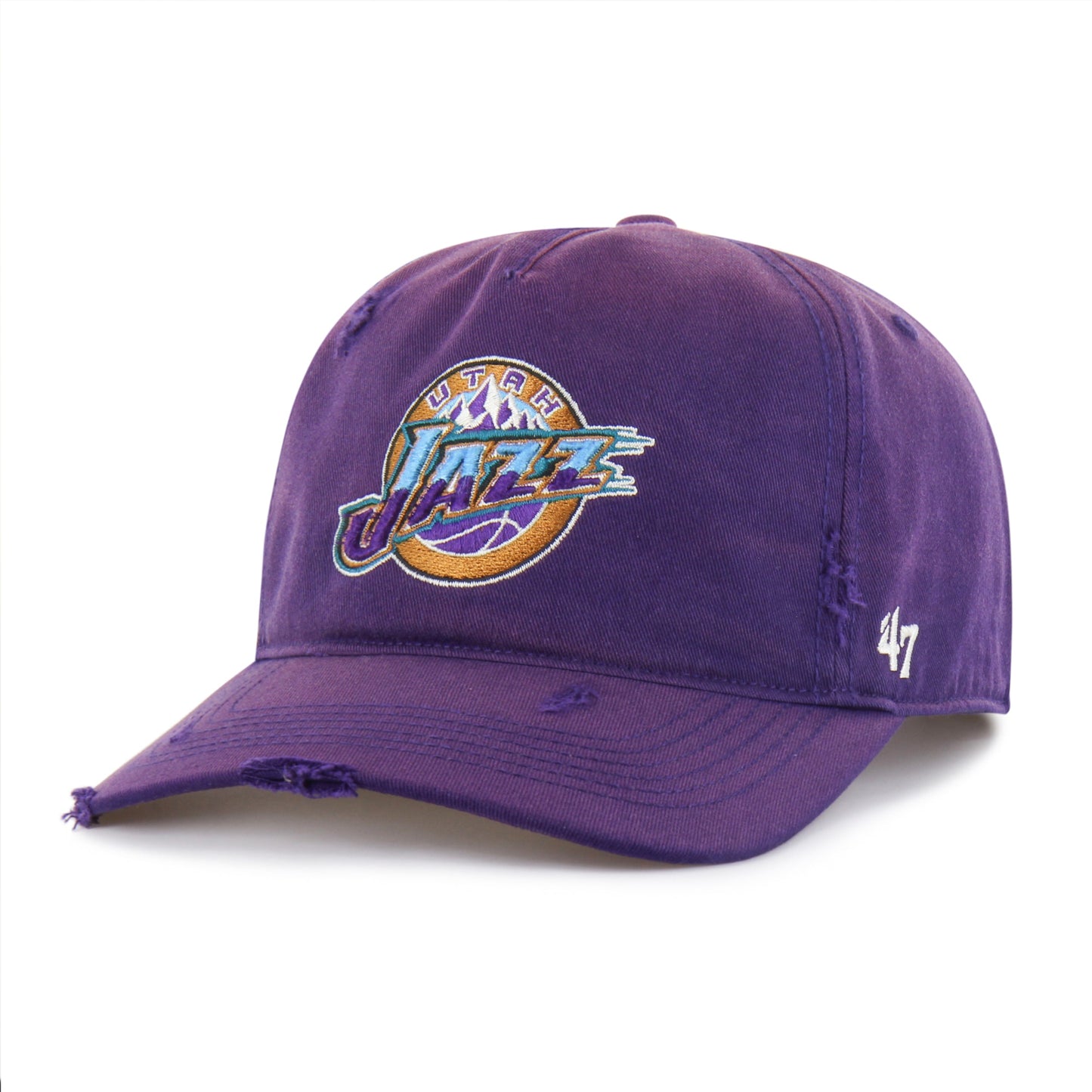 UTAH JAZZ HARDWOOD CLASSICS WORN '47 HITCH LC LOW CROWN