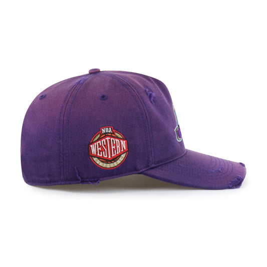 UTAH JAZZ HARDWOOD CLASSICS WORN '47 HITCH LC LOW CROWN