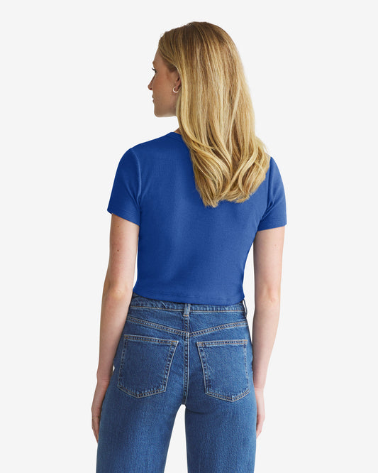 CHICAGO CUBS MICRO EMB '47 BABY RIB TEE WOMENS