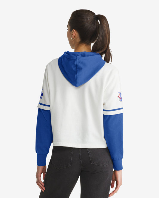 LOS ANGELES DODGERS TRIFECTA CROPPED '47 SHORTSTOP PULLOVER HOOD WOMENS
