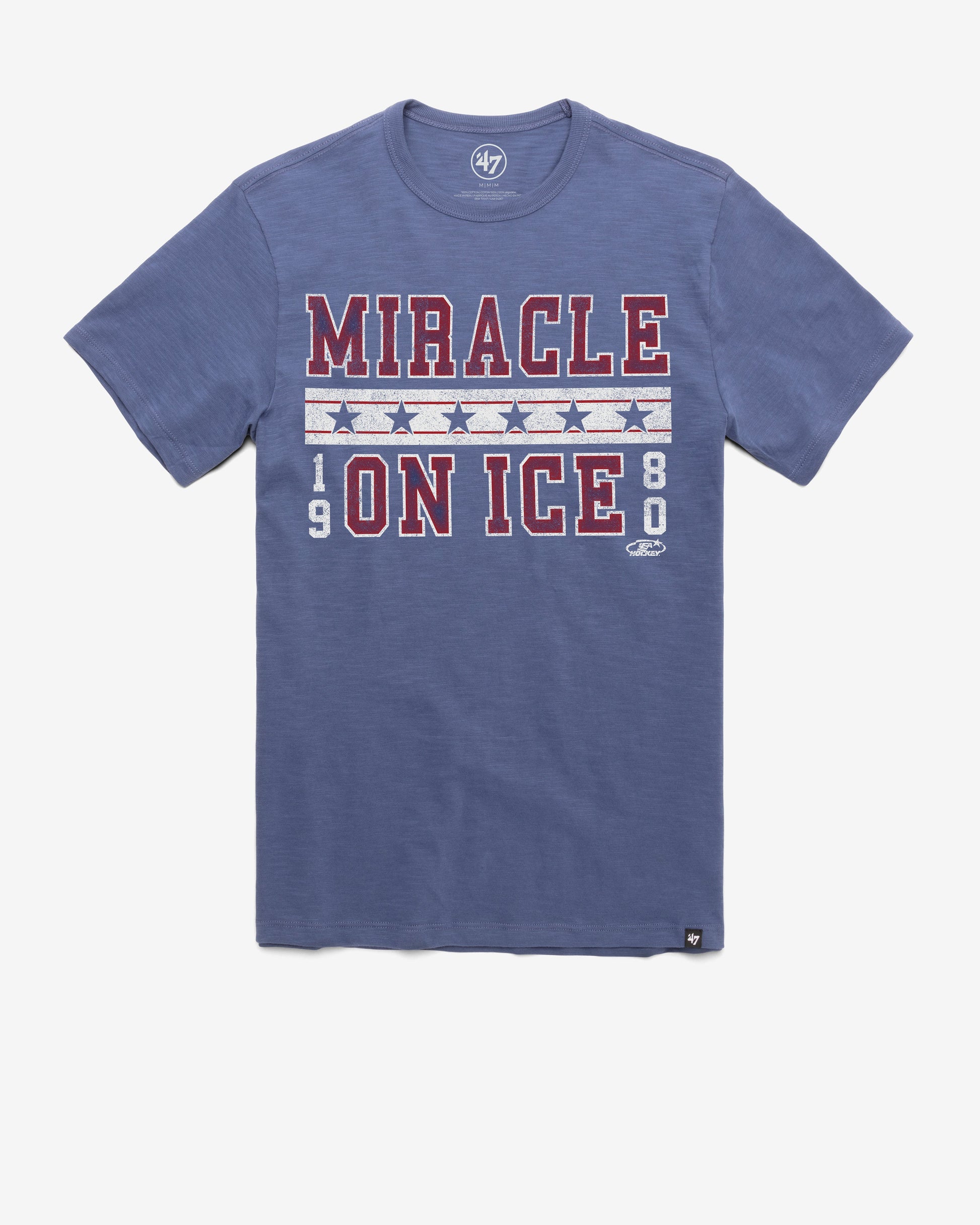 USA HOCKEY MIRACLE ON ICE BLUE '47 SCRUM TEE
