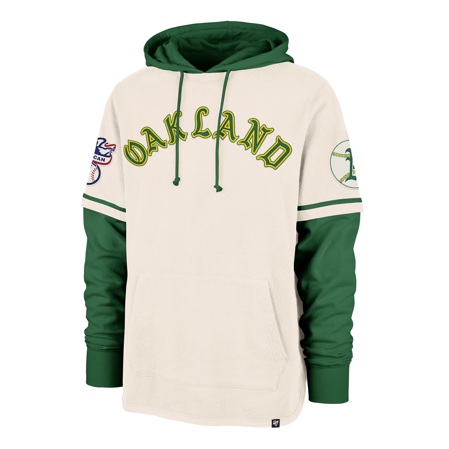 ATHLETICS BASEBALL COOPERSTOWN TRIFECTA '47 SHORTSTOP PULLOVER HOOD