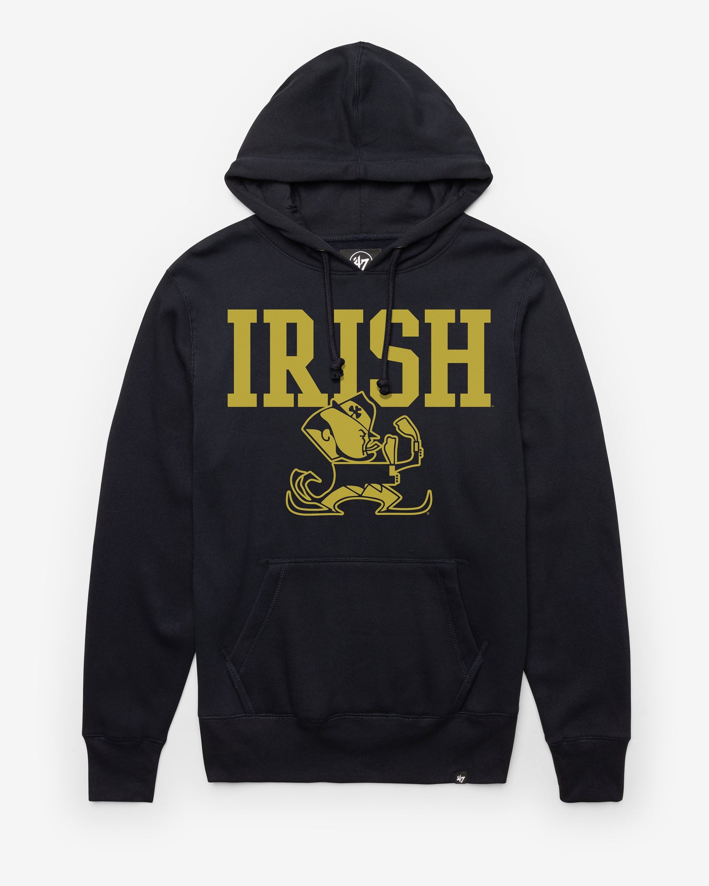NOTRE DAME FIGHTING IRISH VINTAGE STRAIGHT BLOCK HEADLINE HOOD