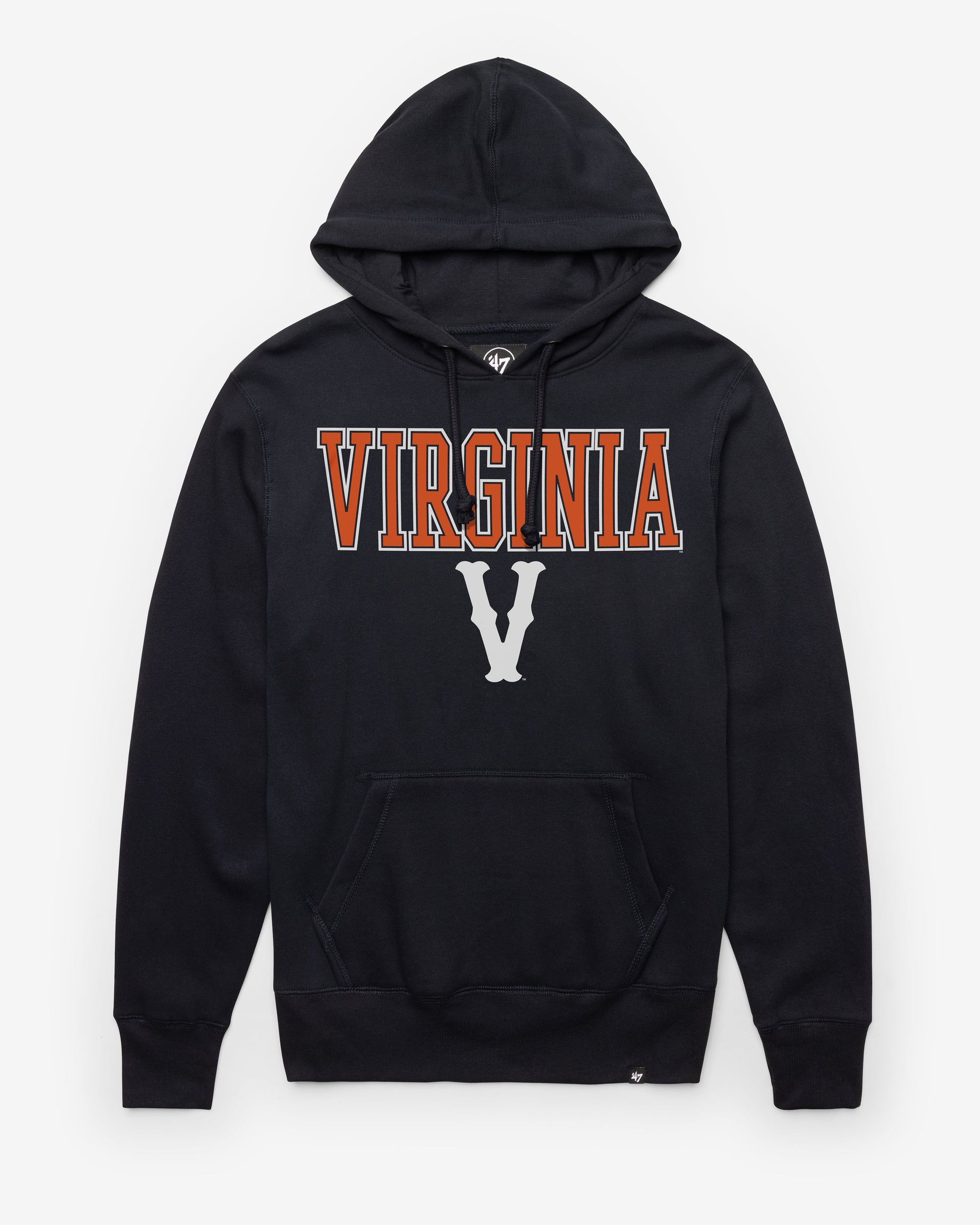 VIRGINIA CAVALIERS VINTAGE STRAIGHT BLOCK '47 HEADLINE HOOD