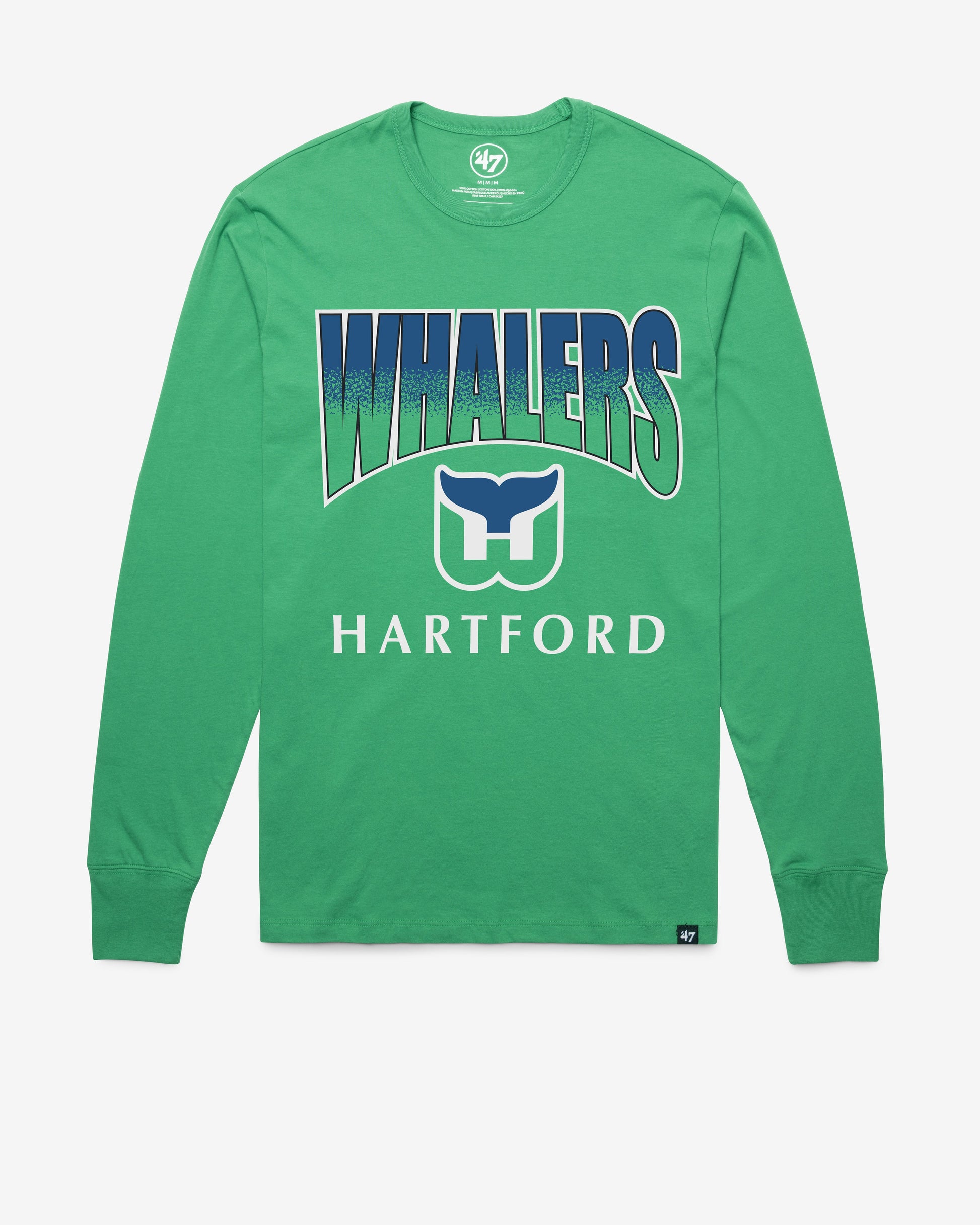 HARTFORD WHALERS VINTAGE SWEEP DOWN '47 FRANKLIN LONG SLEEVE TEE