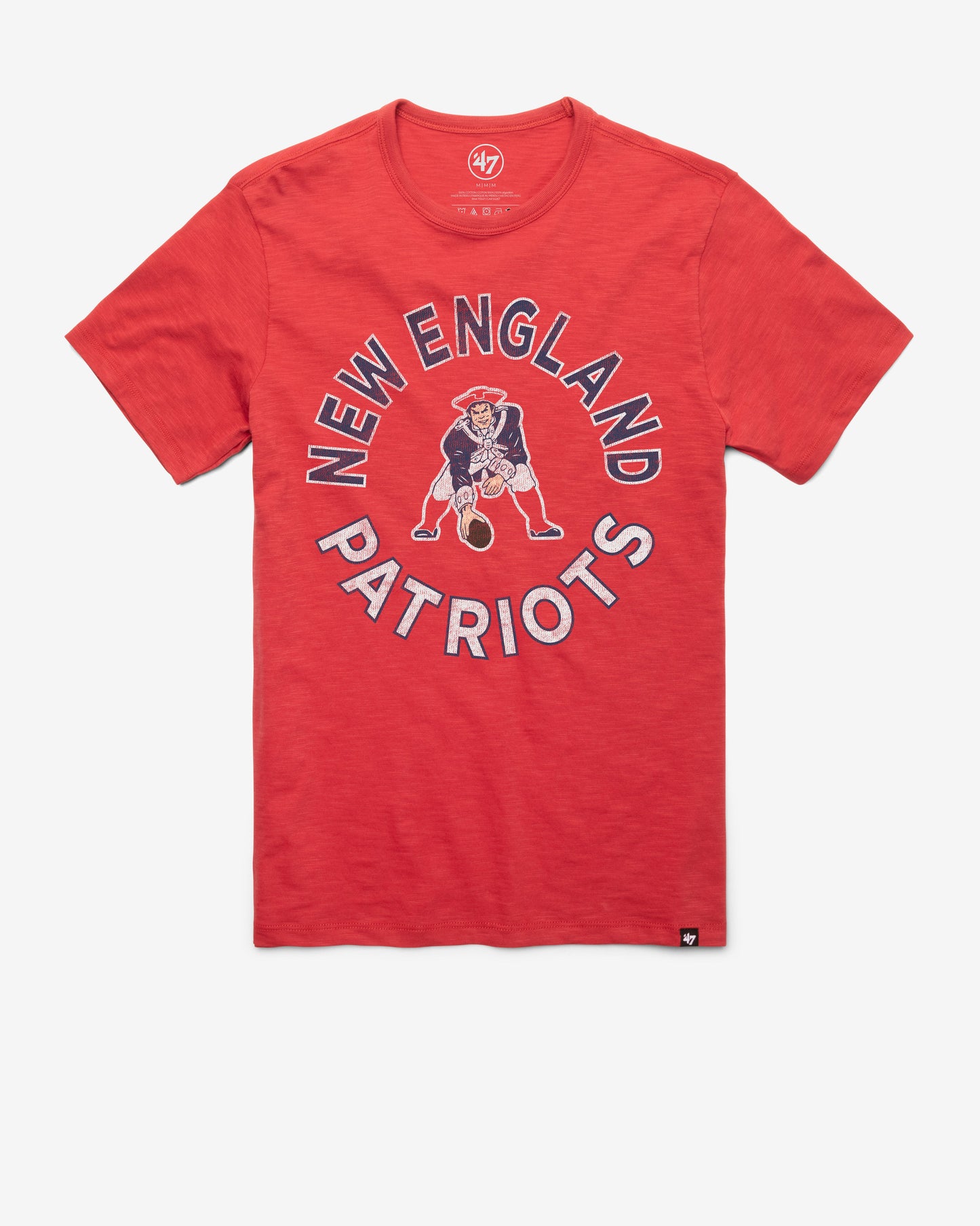 NEW ENGLAND PATRIOTS HISTORIC ROUNDED '47 SCRUM TEE