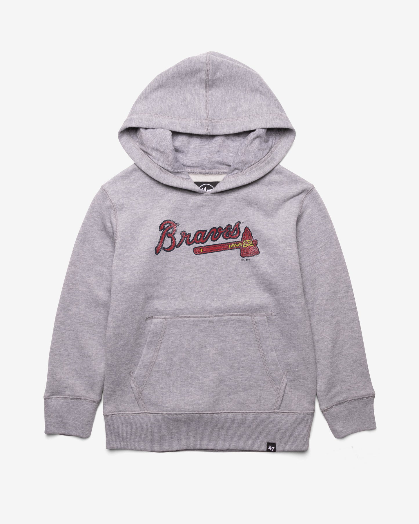ATLANTA BRAVES DISTRESSED IMPRINT '47 KID'S HEADLINE HOOD