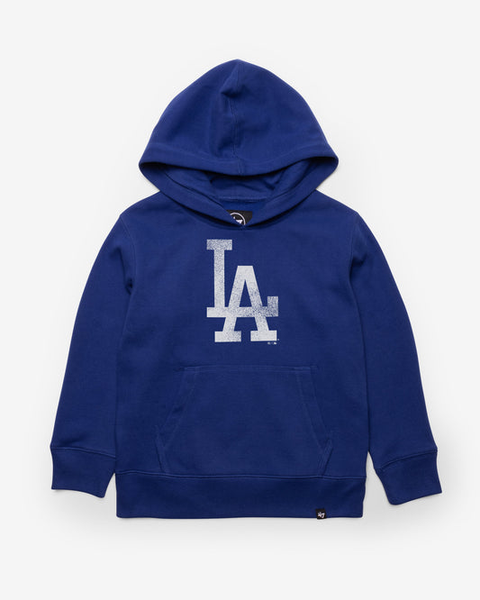 LOS ANGELES DODGERS DISTRESSED IMPRINT '47 KID'S HEADLINE HOOD