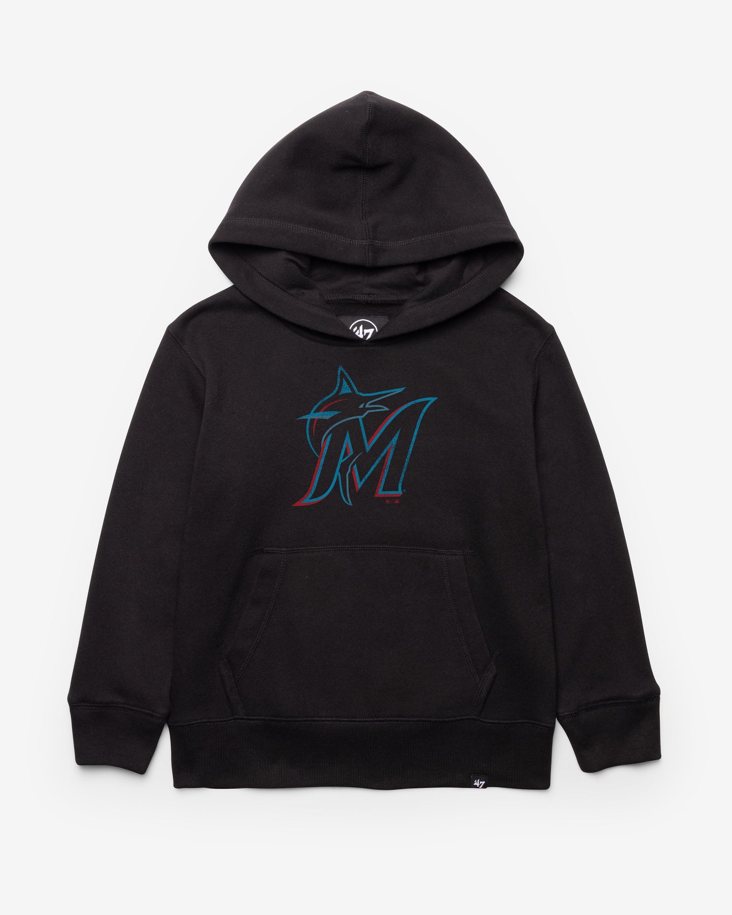 MIAMI MARLINS DISTRESSED IMPRINT '47 KID'S HEADLINE HOOD