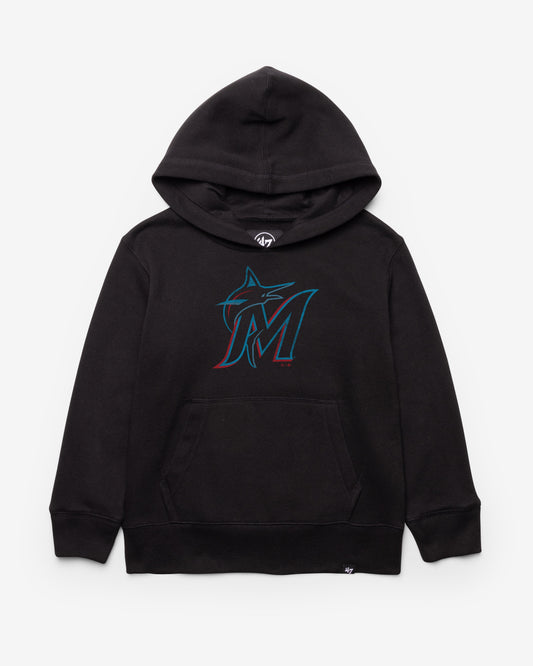 MIAMI MARLINS DISTRESSED IMPRINT '47 KID'S HEADLINE HOOD