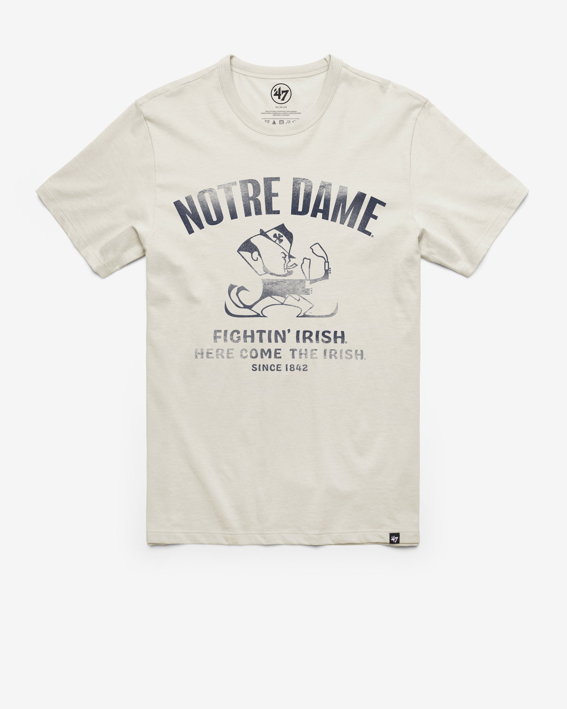 NOTRE DAME FIGHTING IRISH VINTAGE WIDE OPEN '47 FRANKLIN TEE
