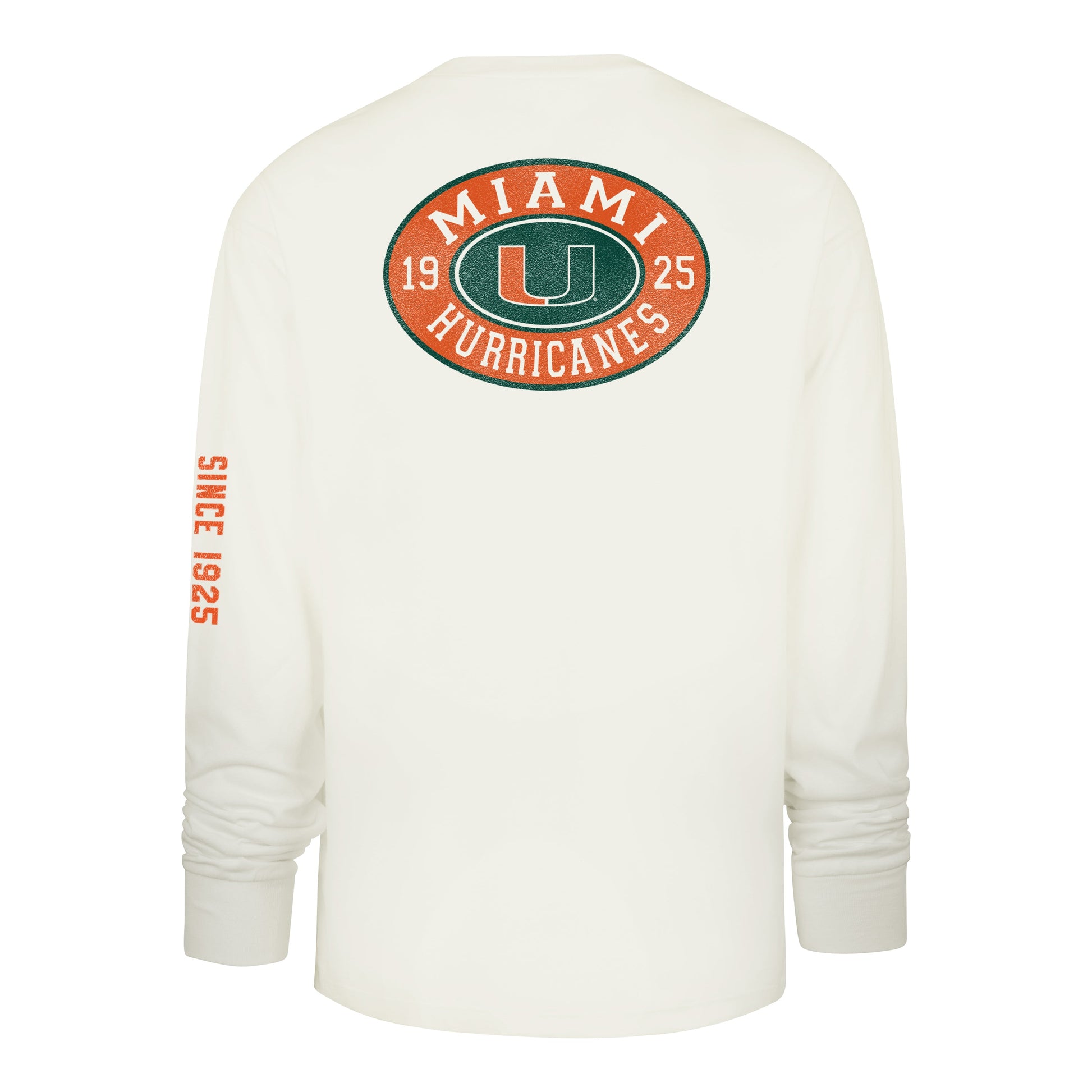 MIAMI HURRICANES TIDE SWEEP MONTAUK '47 FOUNDATION LONG SLEEVE TEE