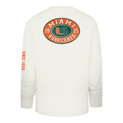MIAMI HURRICANES TIDE SWEEP MONTAUK '47 FOUNDATION LONG SLEEVE TEE