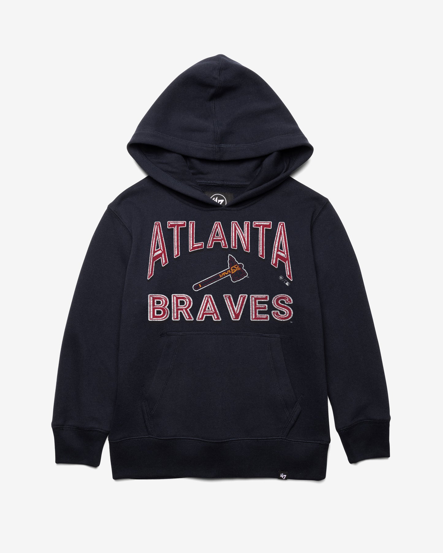 ATLANTA BRAVES FAN OUT '47 KID'S HEADLINE HOOD