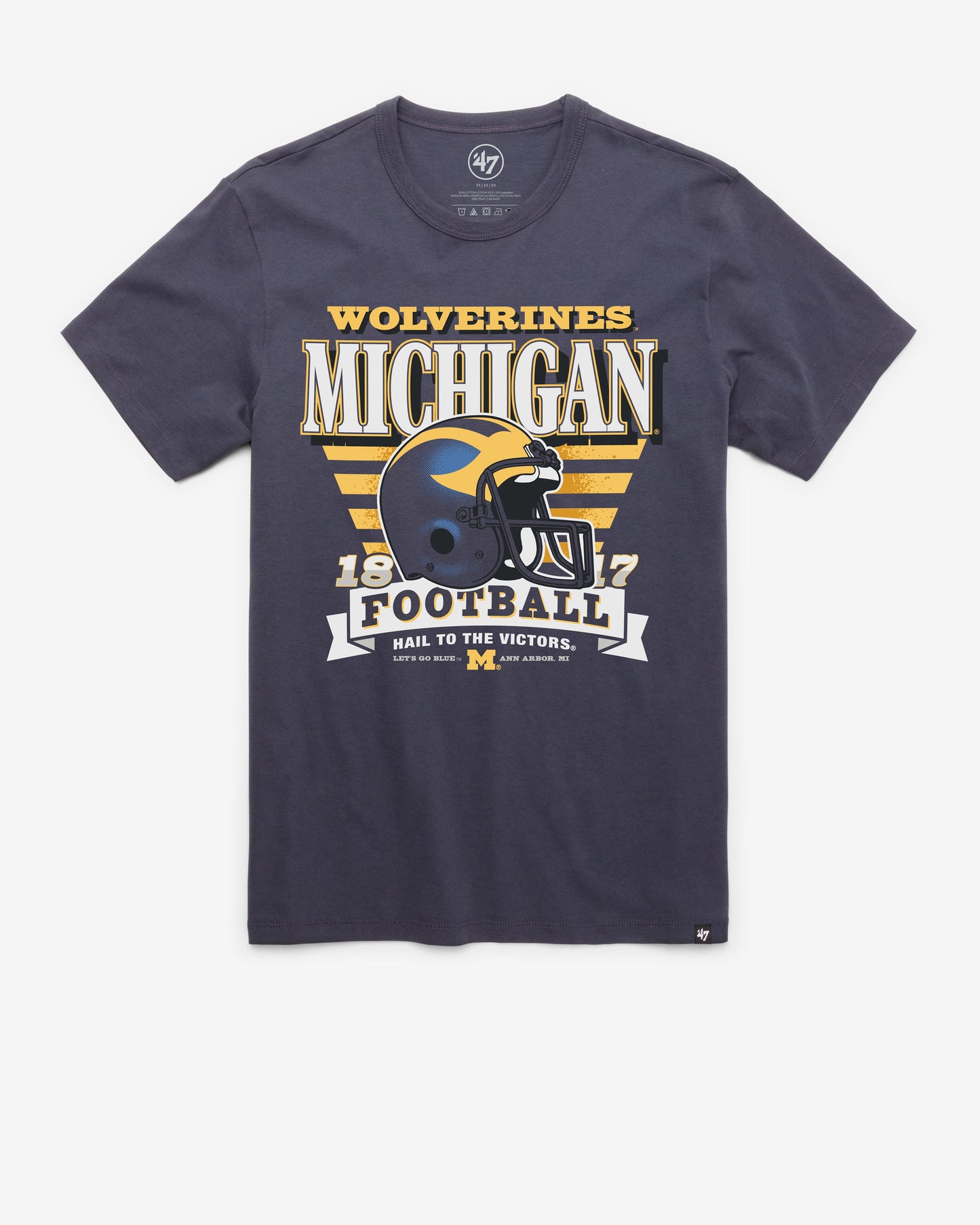 MICHIGAN WOLVERINES STRIPE SPLASH '47 FRANKLIN TEE