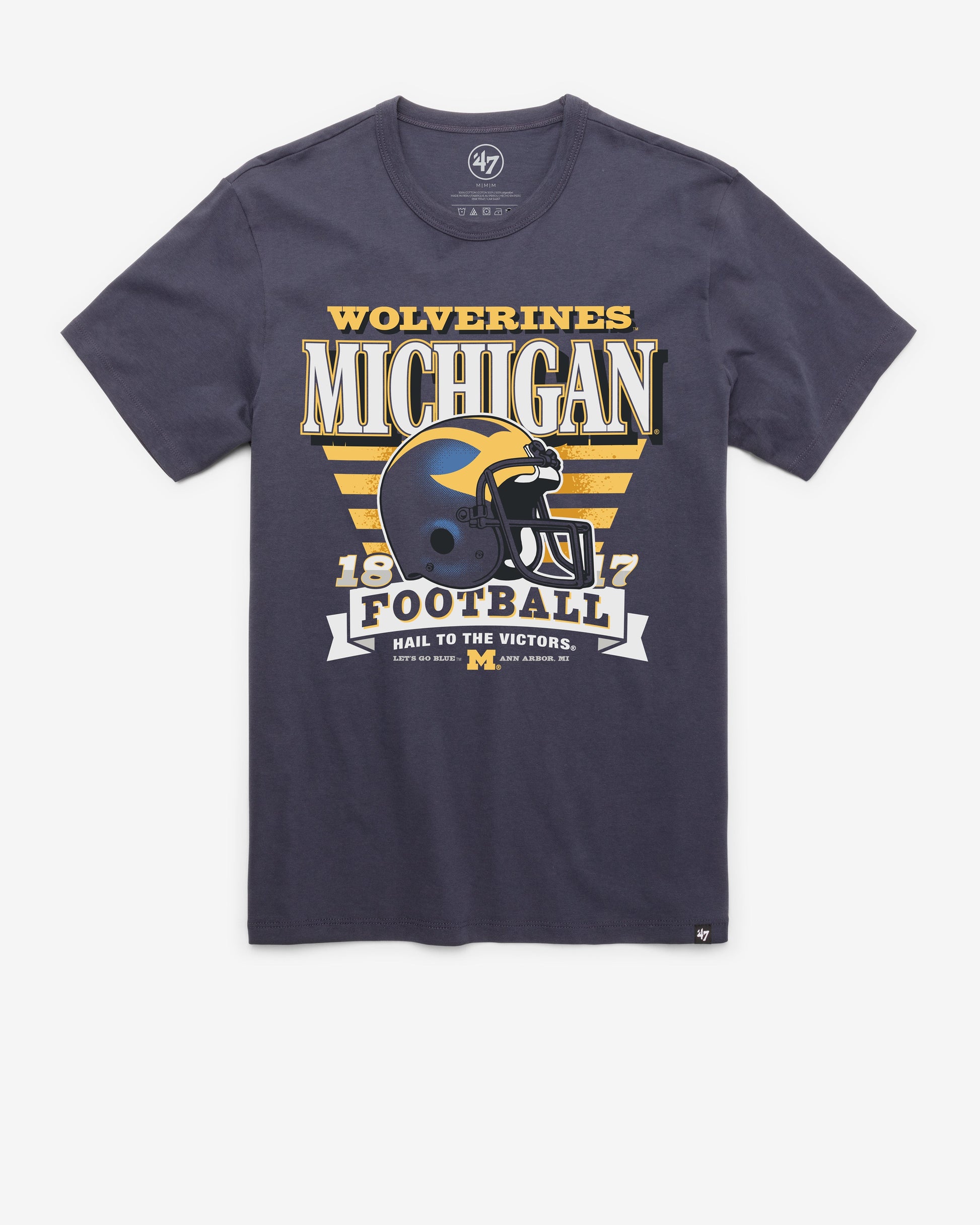 MICHIGAN WOLVERINES STRIPE SPLASH '47 FRANKLIN TEE