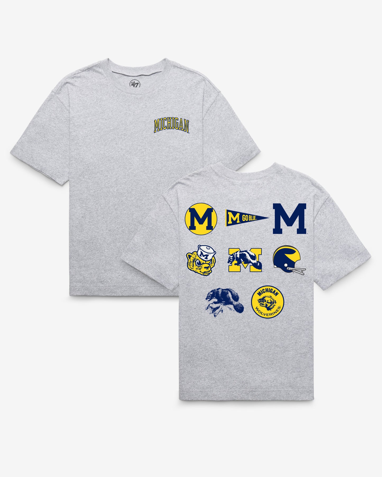 MICHIGAN WOLVERINES VINTAGE HISTORY LOCK '47 FOUNDATION TEE