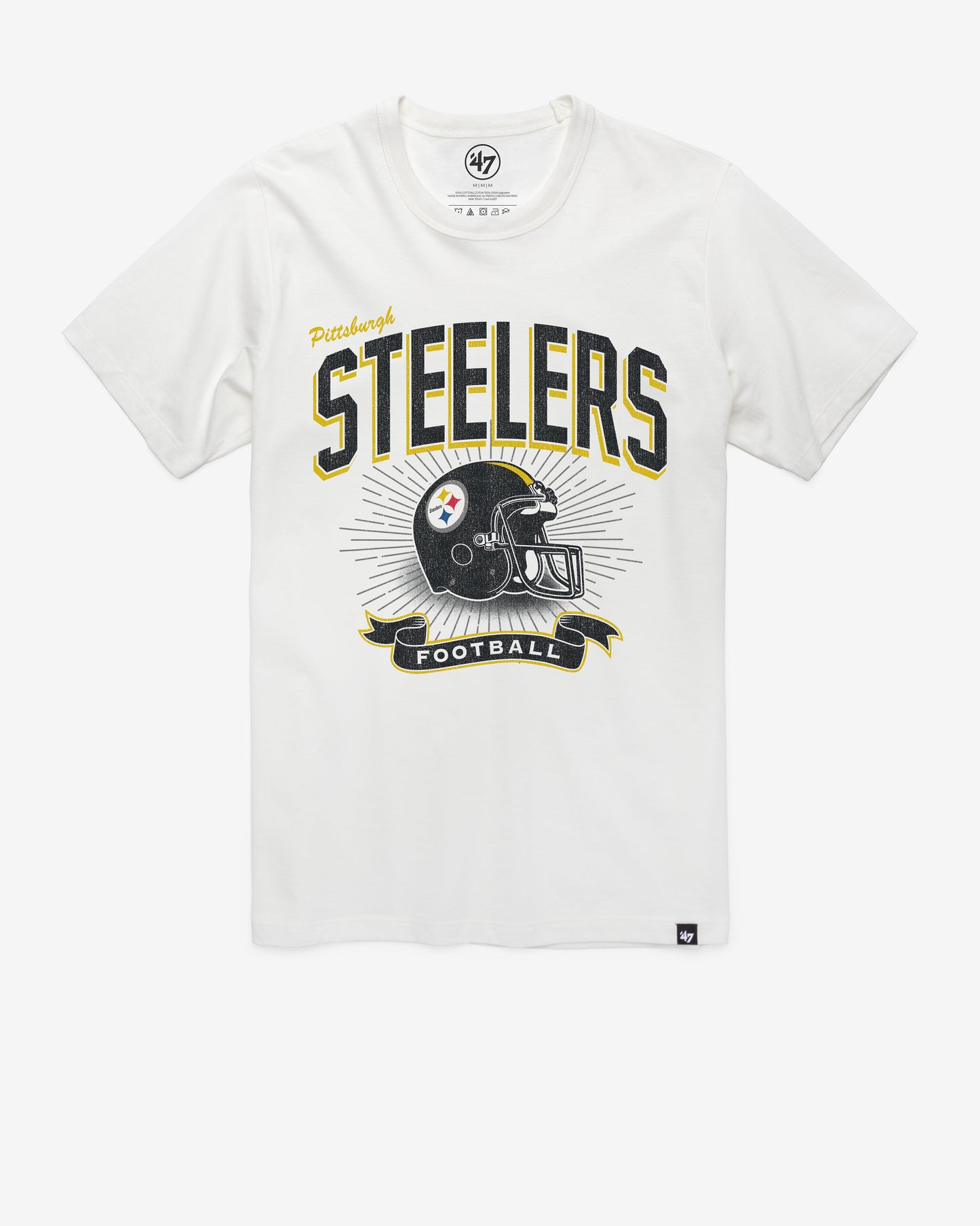 PITTSBURGH STEELERS HISTORIC PRIME '47 PLAY FRANKLIN TEE