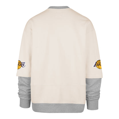 LOS ANGELES LAKERS TRIFECTA '47 DOUBLE LAYERED SNAP CREW
