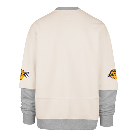 LOS ANGELES LAKERS TRIFECTA '47 DOUBLE LAYERED SNAP CREW