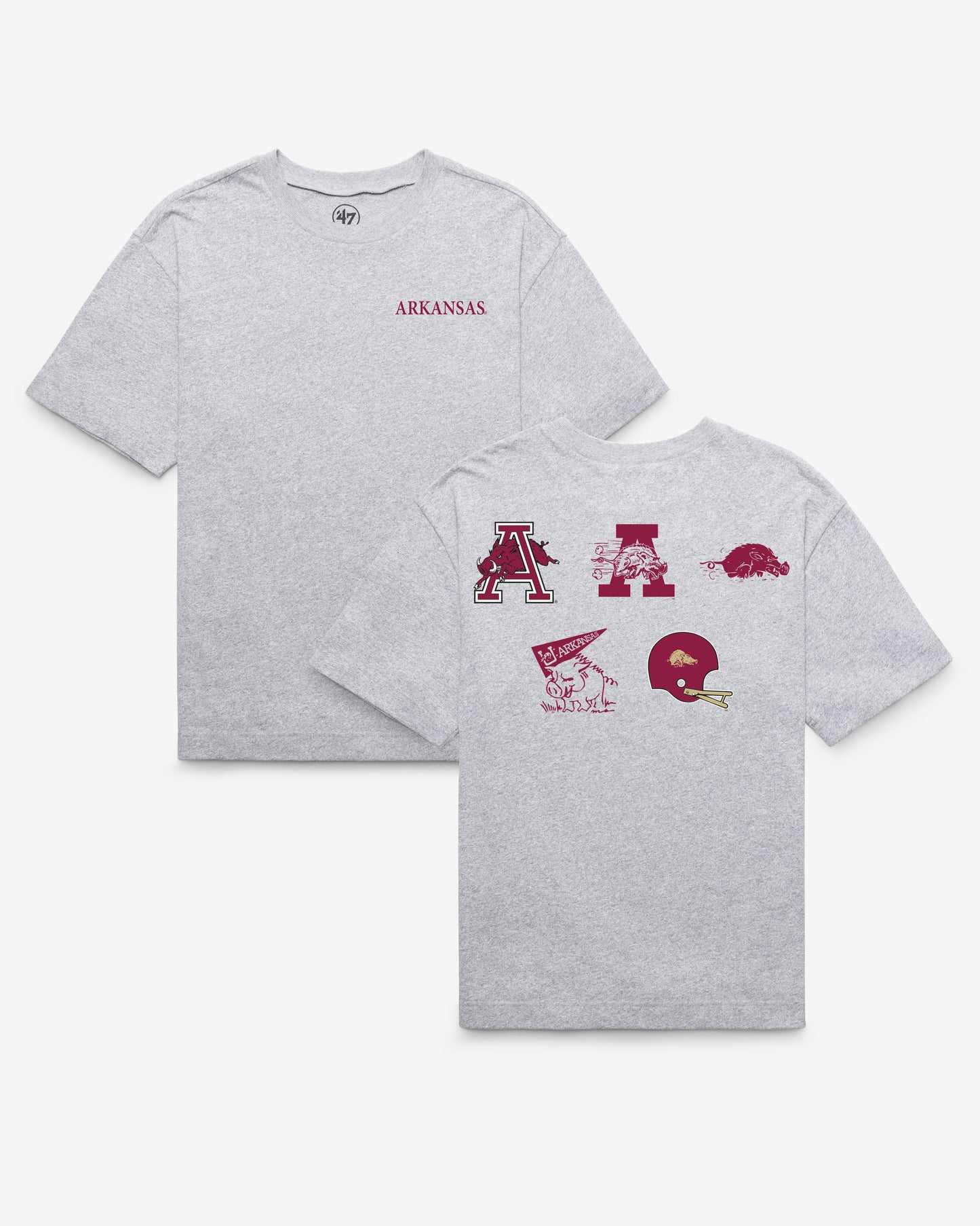 ARKANSAS RAZORBACKS VINTAGE HISTORY LOCK '47 FOUNDATION TEE