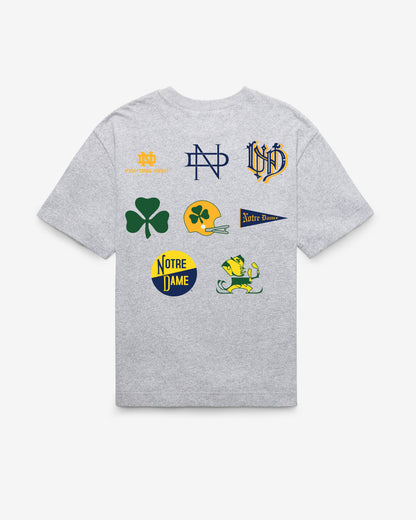 NOTRE DAME FIGHTING IRISH VINTAGE HISTORY LOCK '47 FOUNDATION TEE