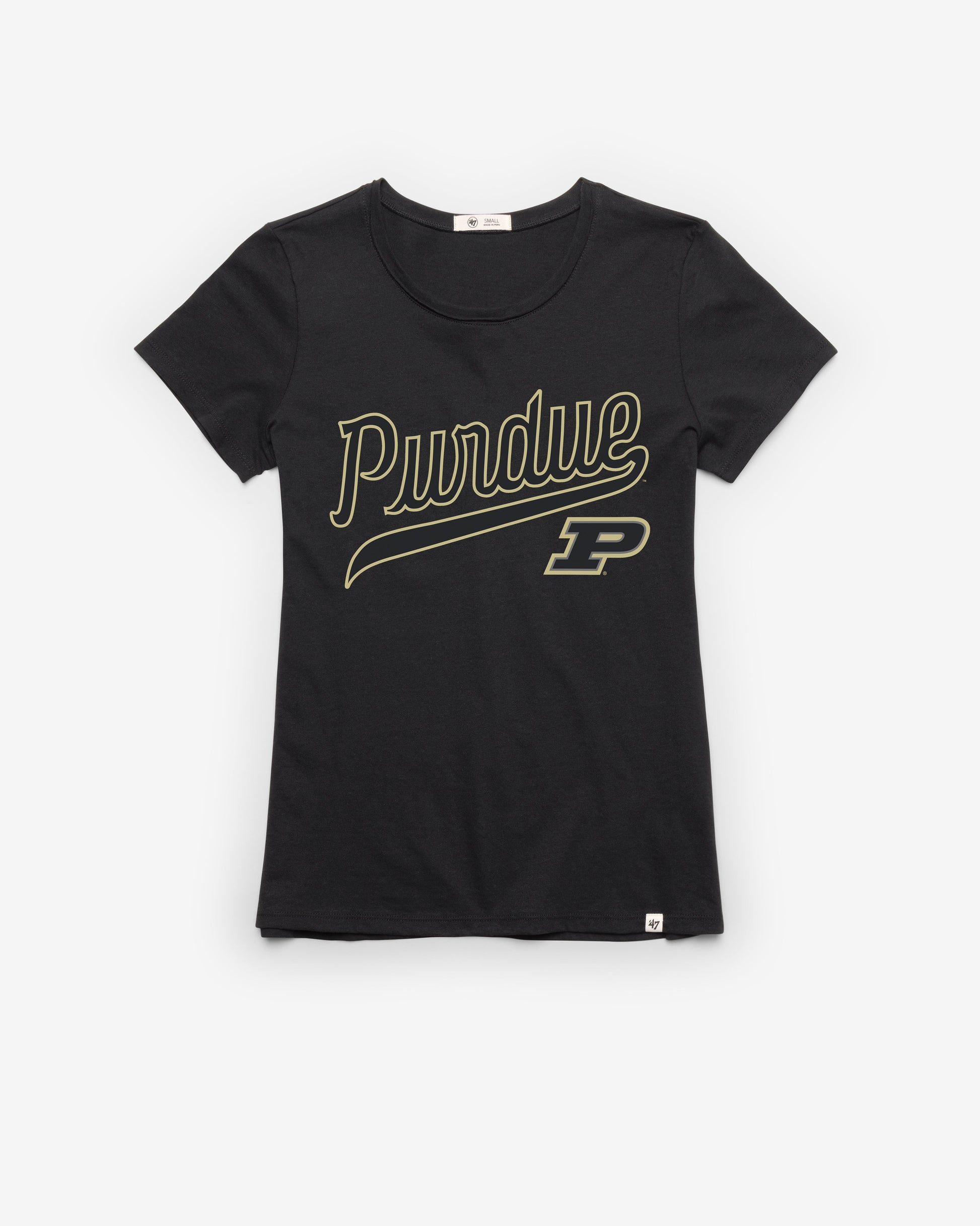 PURDUE BOILERMAKERS VINTAGE TAIL SWEEP '47 FRANKIE TEE WOMENS