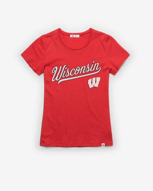 WISCONSIN BADGERS TAIL SWEEP '47 FRANKIE TEE WOMENS