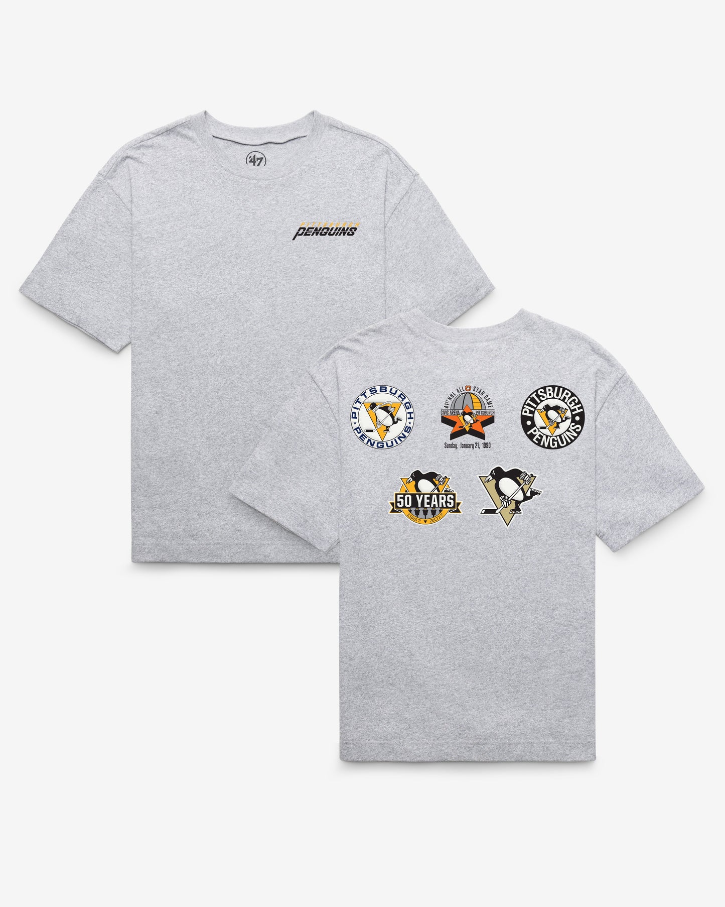 PITTSBURGH PENGUINS VINTAGE HISTORY LOCK '47 FOUNDATION TEE