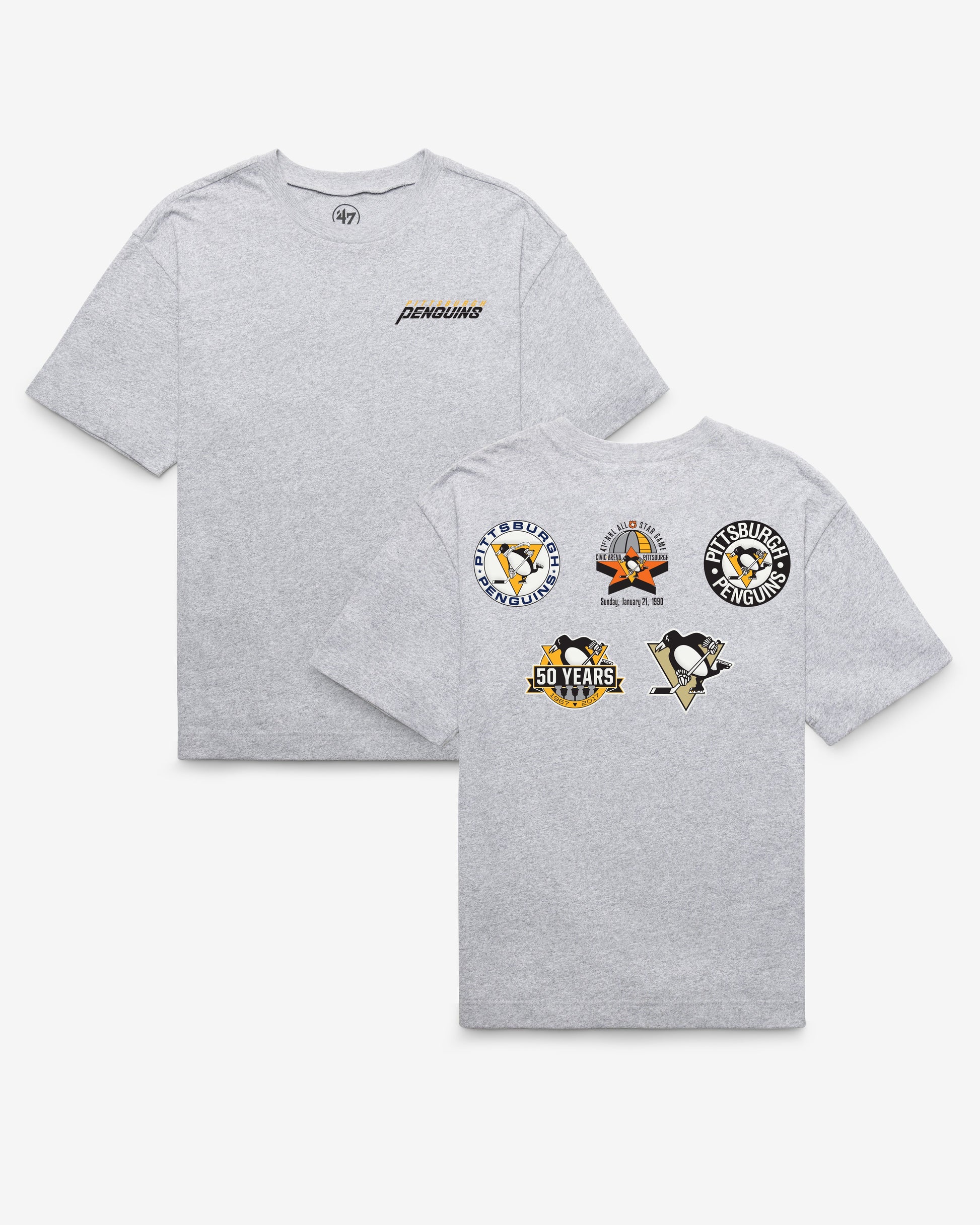 PITTSBURGH PENGUINS VINTAGE HISTORY LOCK '47 FOUNDATION TEE