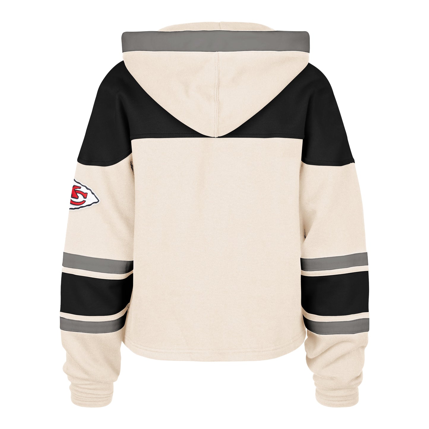 KANSAS CITY CHIEFS CHOP BLOCK CROPPED '47 SUPERIOR LACER HOOD WOMENS