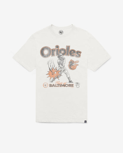 BALTIMORE ORIOLES COOPERSTOWN SWINGIN' '47 SCRUM TEE