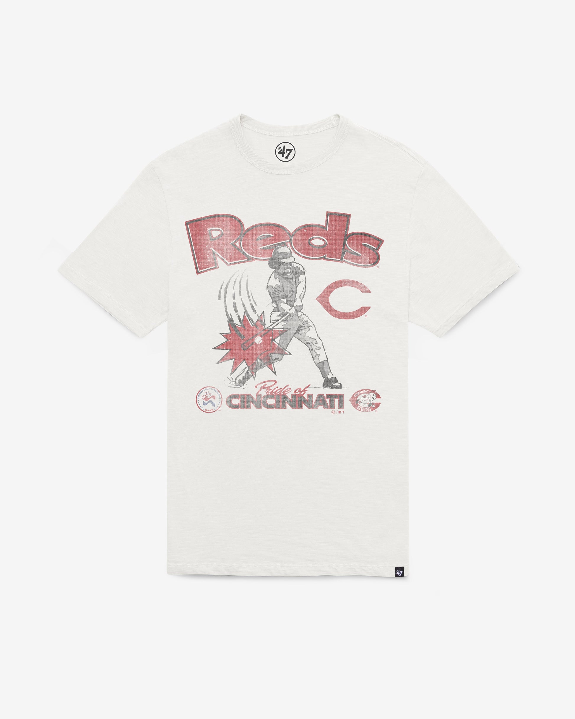 CINCINNATI REDS COOPERSTOWN SWINGIN' '47 SCRUM TEE