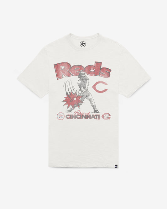 CINCINNATI REDS COOPERSTOWN SWINGIN' '47 SCRUM TEE