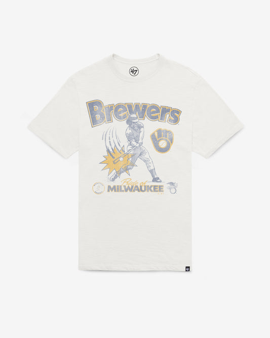 MILWAUKEE BREWERS COOPERSTOWN SWINGIN' '47 SCRUM TEE