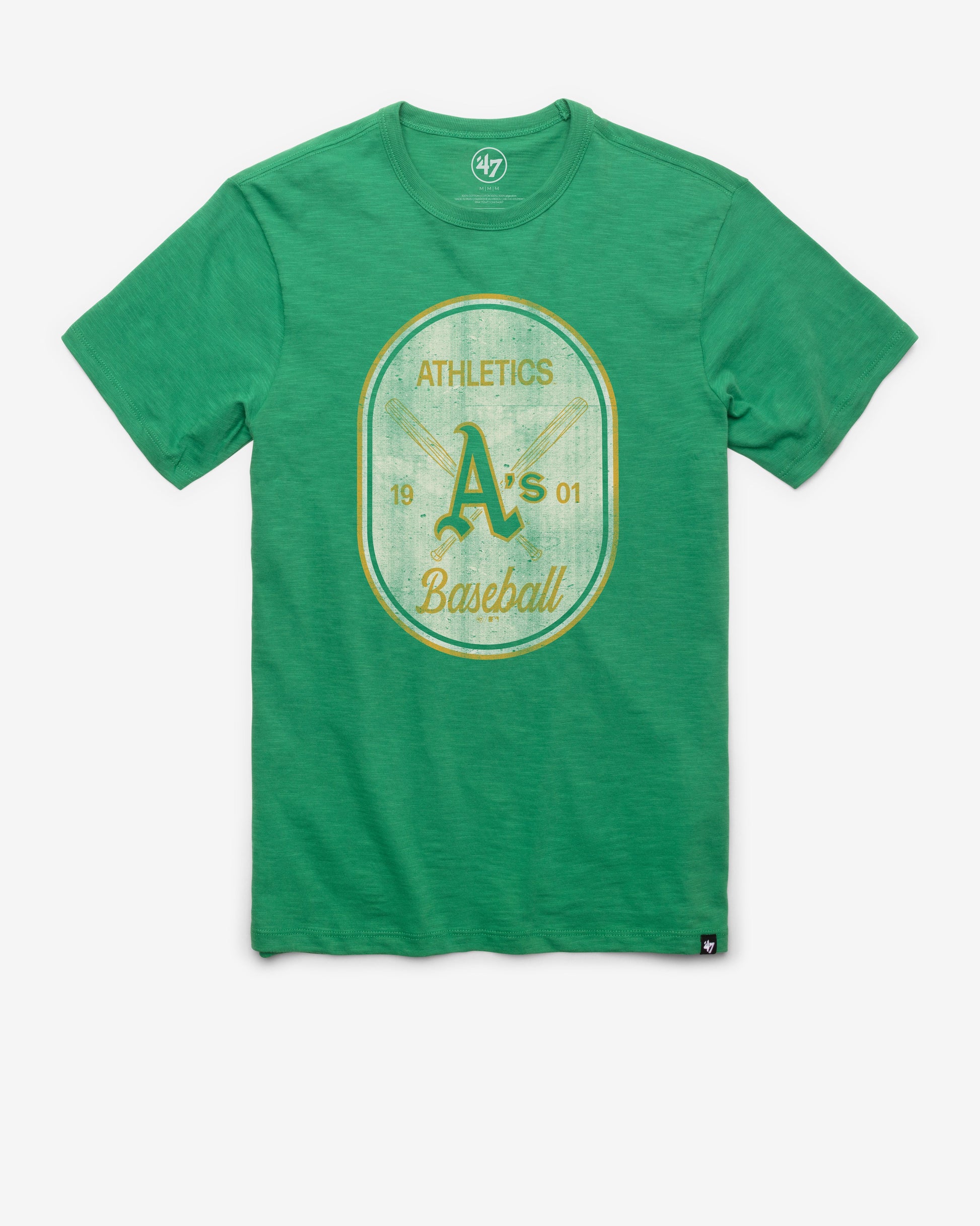 ATHLETICS BASEBALL COOPERTOWN CROSS PATCH '47 SCRUM TEE