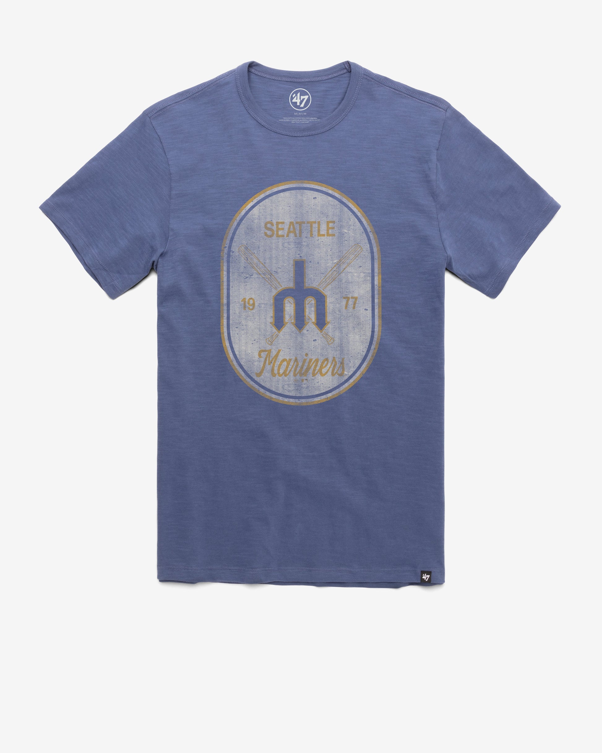 SEATTLE MARINERS COOPERSTOWN CROSS PATCH '47 SCRUM TEE